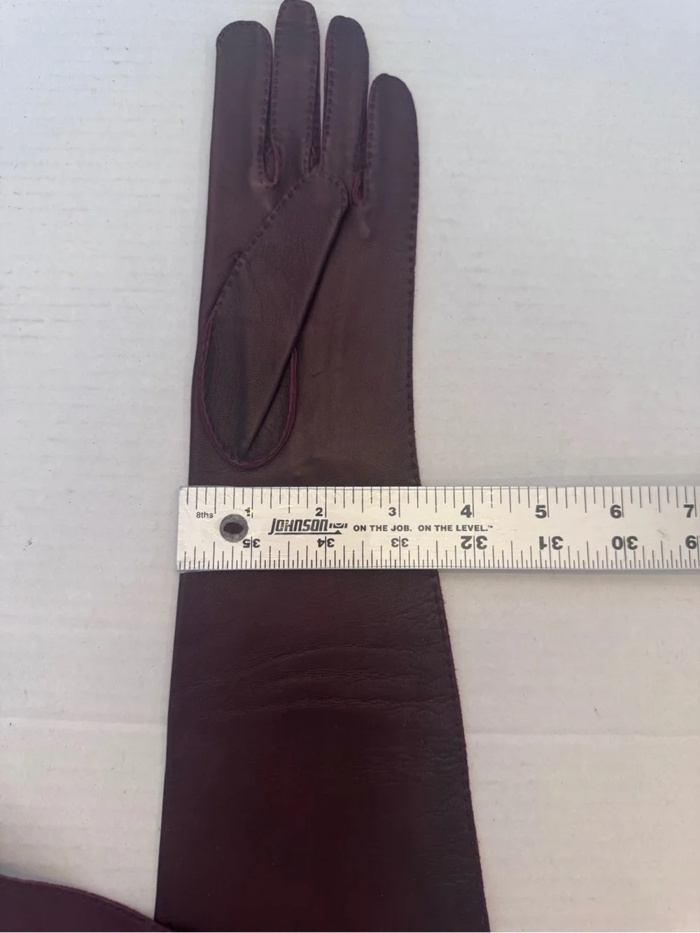 Vtg 1960s Dandoufa Brown Kid Leather Gloves Made in Greece Retro Size 6.5 Small